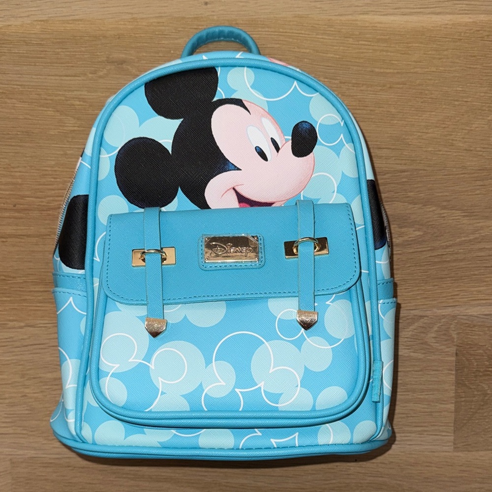 Disney Light Blue Mickey Mouse Kids Backpack - Wondapop